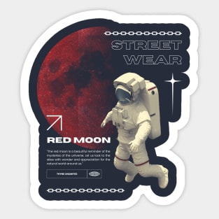 MOON RED Sticker